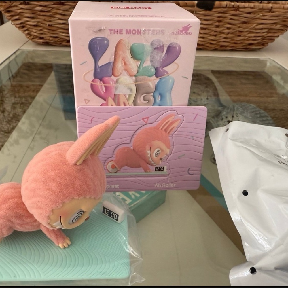 Popmart Labubu Lazy Yoga Ab Roller Figurine